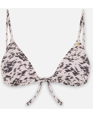 Pcfg The Solar Reflections Classic Triangle Bikini Top - Metallic