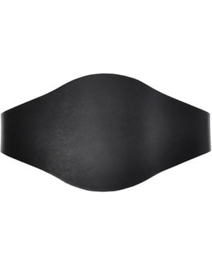 Haute Cuir Celess Wide Leather Belt - Black