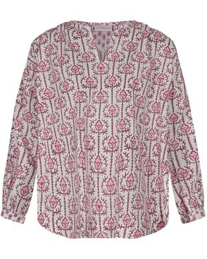 La Mandarine Blouse, Puff Sleeved Cotton Summer Blouse, Boho Blouse, Floral Blouse For Zara - Purple