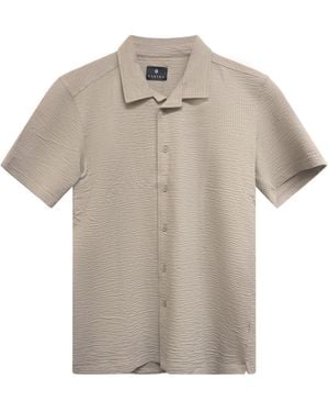 Vustra Everyday Camp Collar Waffle Knit Shirt - Natural