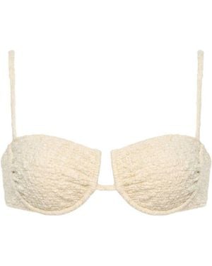 Montce Neutrals Amalia Texture Simonette Bikini Top - Natural