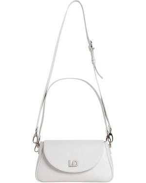 Laura Olaru Leyla Pearly Leather Bag - White