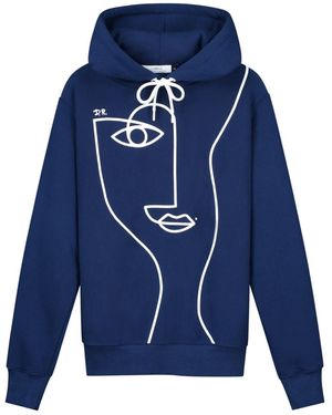Collect the Label Hoodie Dark - Blue