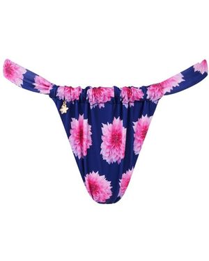 Favorite Flowers Dahlia Scrunch Bottom - Purple