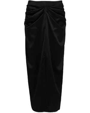 The Summer Edit Arielle Silk Skirt - Black