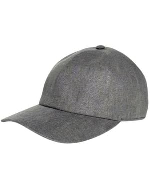 Cachemio Linen Baseball Cap - Grey