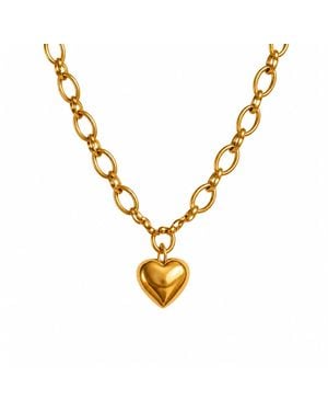 Lalinde Heart Of Chunky Necklace - Metallic