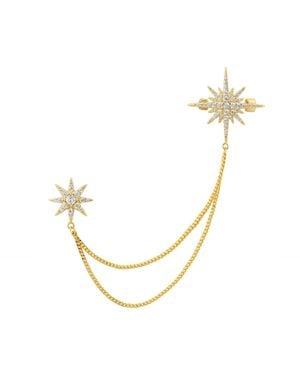 LÁTELITA London Andromeda Starburst Brooch With Pin - Metallic