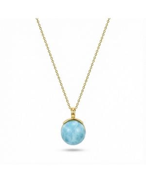 Ormiro Ocean Love Larimar Vermeil Necklace - Blue