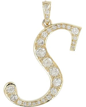 Artisan Diamond Initial “S” Pendant - Metallic