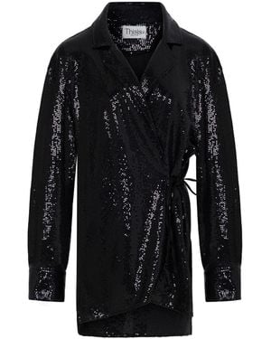 Thisisu Collection Camilla Sequin Shirt Dress - Black