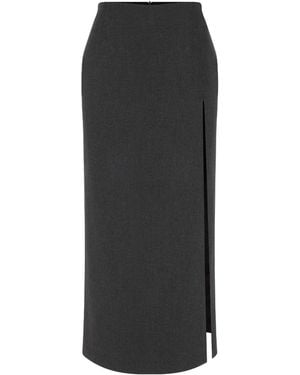 NAZLI CEREN Lea Twill Maxi Skirt - Black