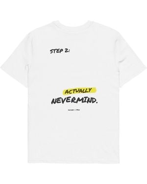 Anchor and Crew Actually Nevermind Annotations Organic Cotton T-Shirt - White