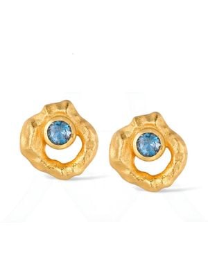 Janus Edinburgh Oasis Vermeil Topaz Stud Earrings - Metallic