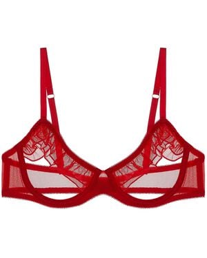 Journelle Odette Open Cup Bra Scarlet - Red