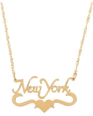 Black Cake New York Nameplate Necklace – Big City Love, Bold Style - Metallic