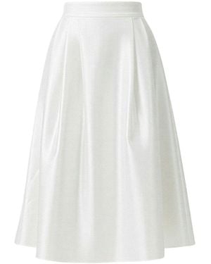 IZABELA MANDOIU Taffeta Midi Skirt - White