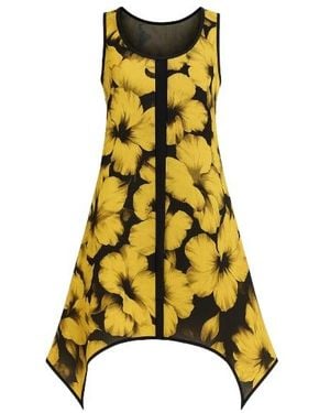 Conquista Sleeveless Double Layer Dress - Yellow