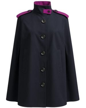BEIRA Nadia Waterproof Cape With Contrast - Blue