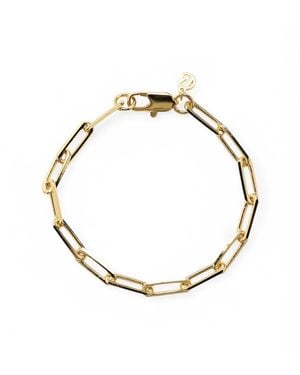 Miss Cecilia Classic Paperclip Chain Bracelet - Metallic