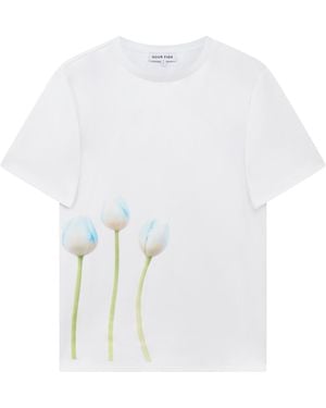 Sour Figs Ice Tulip Trio T-Shirt - White