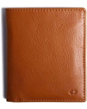 Harber London Neutrals Leather Bifold Zip Wallet With Rfid Protection - Black
