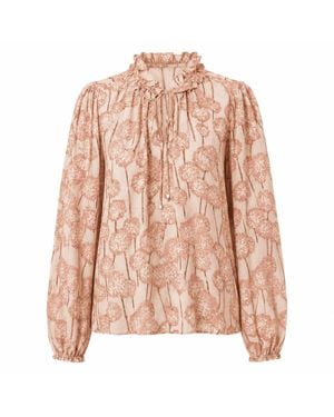 Exquise Paulaina Tie Neck Blouse - Pink