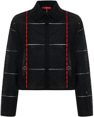 Pcfg The Broderie Anglaise Edit Embroidered Detail Shirt - Black