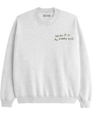 Boutique Kaotique It Will All Work Out Organic Sweatshirt - White