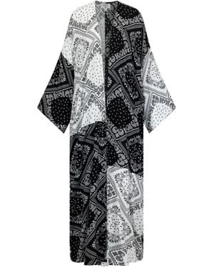 Azzali Paisley Printed Abaya - Gray