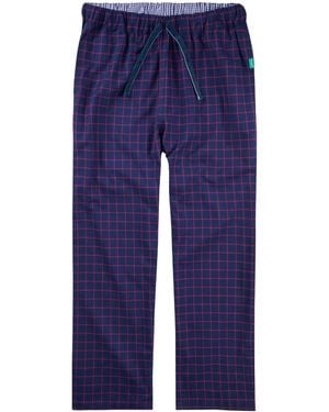 Lounge Loungewear Trousers-Pants Long Length Atlantic Puffin Design - Blue