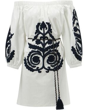 Peraluna Masumi Embroidered Mini Dress - White