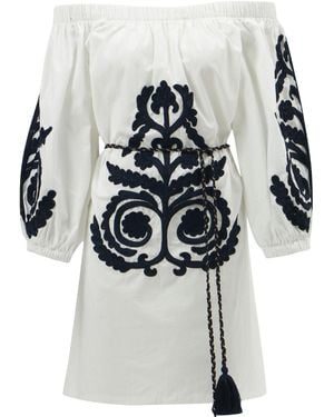 Peraluna Masumi Embroidered Mini Dress - White