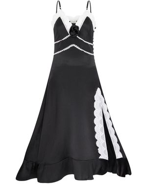 Lisa The Label Le Jardin Ruby Rose Slip Dress - Black