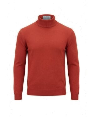 Ron Tomson Classic Roll Neck Jumper - Red