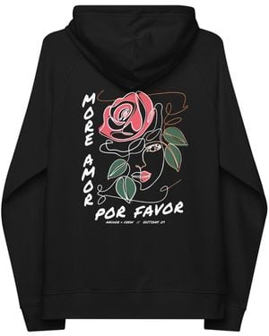Anchor and Crew Nine More Amor Por Favour Editions Organic Cotton Hoodie - Black