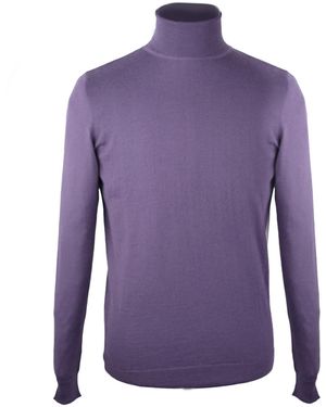 DAVID WEJ Harry Wool Roll Neck Jumper – Lilac - Purple