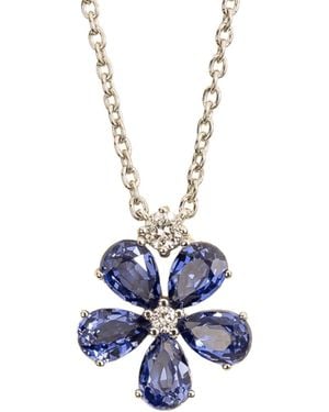 Juvetti Florea Necklace Sapphire & Diamond - Blue