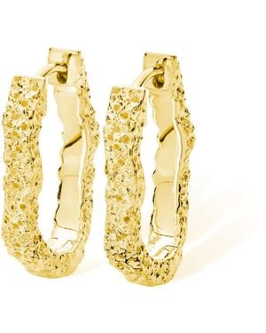 Lucy Quartermaine Small Hula Hoop Earrings - Metallic
