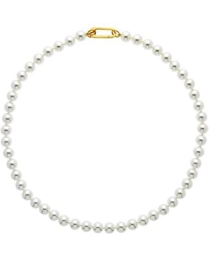 Emma Holland Jewellery Pearl With Clasp Necklace - Metallic