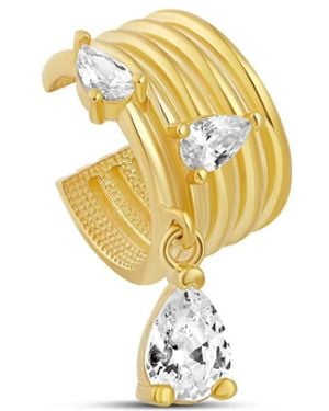 SHYMI Pear Drop Fluted Ear Cuff - Metallic