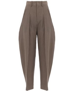Georgette Neutrals Sandstone Tailored Trousers - Brown