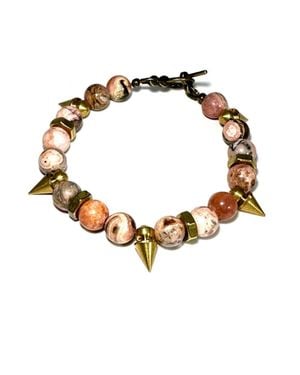 Rachel Nathan On Point: Rhodochrosite Bracelet - Metallic