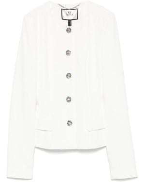 Nissa Fitted Suit Jacket - White