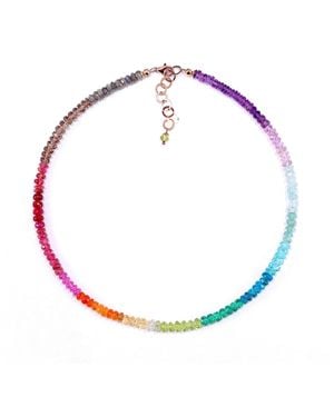 Mineralgems•Studio Choker With Precious Gemstones For Him - Multicolour