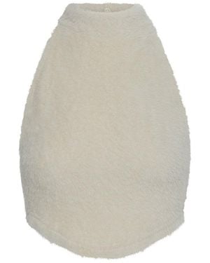 No'design Neutrals Halo Open-Back Blouse - White
