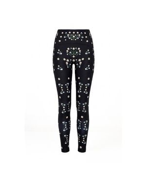 Jessie Zhao New York Night Garden High-Waisted Leggings - Black