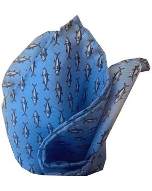 Lazyjack Press Big Kahuna Pocket Square - Blue