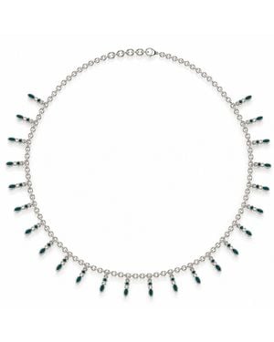 Linda Fiore Amalei Necklace With Dark Enamel - Metallic