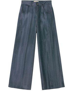 Thinking Mu Wide Leg Ombre Hedda Trousers - Blue